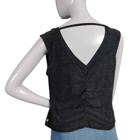 Kyodan Tops - Kyodan Athletic Top Size Petite Small Heather Gray Sleeveless Gathered Back